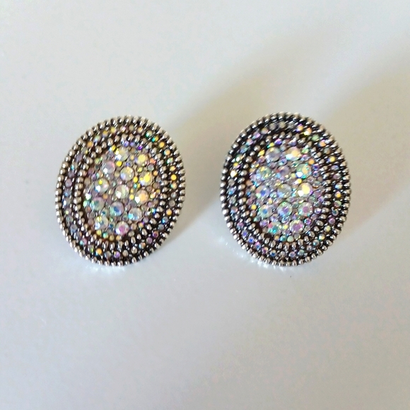 Jewelry - Silver AB Crystal Earrings